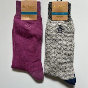 Original Penguin Men's Combed Cotton Socks Lot of 2